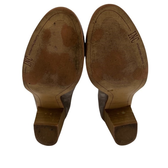 INC International Concepts Gray Suede Fainn Ankle Boots Size 8 1/2 Women’s - Picture 9 of 10